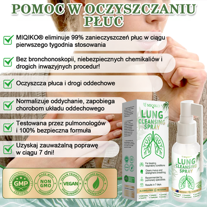 [Oficjalny flagowy sklep marki]👨‍⚕️MIQIKO® Zaawansowany spray oczyszczający płuca (☘️zalecany przez specjalistów od płuc☘️)