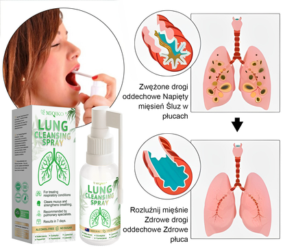 [Oficjalny flagowy sklep marki]👨‍⚕️MIQIKO® Zaawansowany spray oczyszczający płuca (☘️zalecany przez specjalistów od płuc☘️)